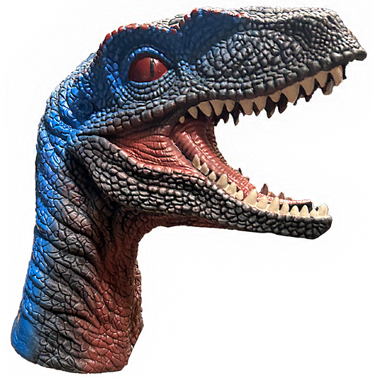 Velociraptor Head 12" Dinosaur Rubber Hand Puppet
