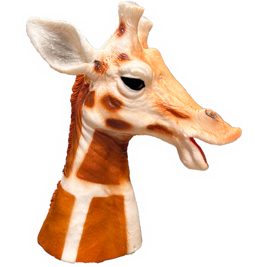 Giraffe 12" Safari Animal Head Rubber Hand Puppet