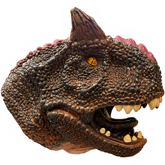 Carnotaurus Brown Head Dinosaur Rubber Hand Puppet