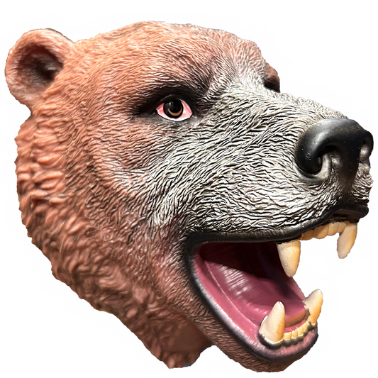Brown Bear Animal Head Rubber Hand Puppet