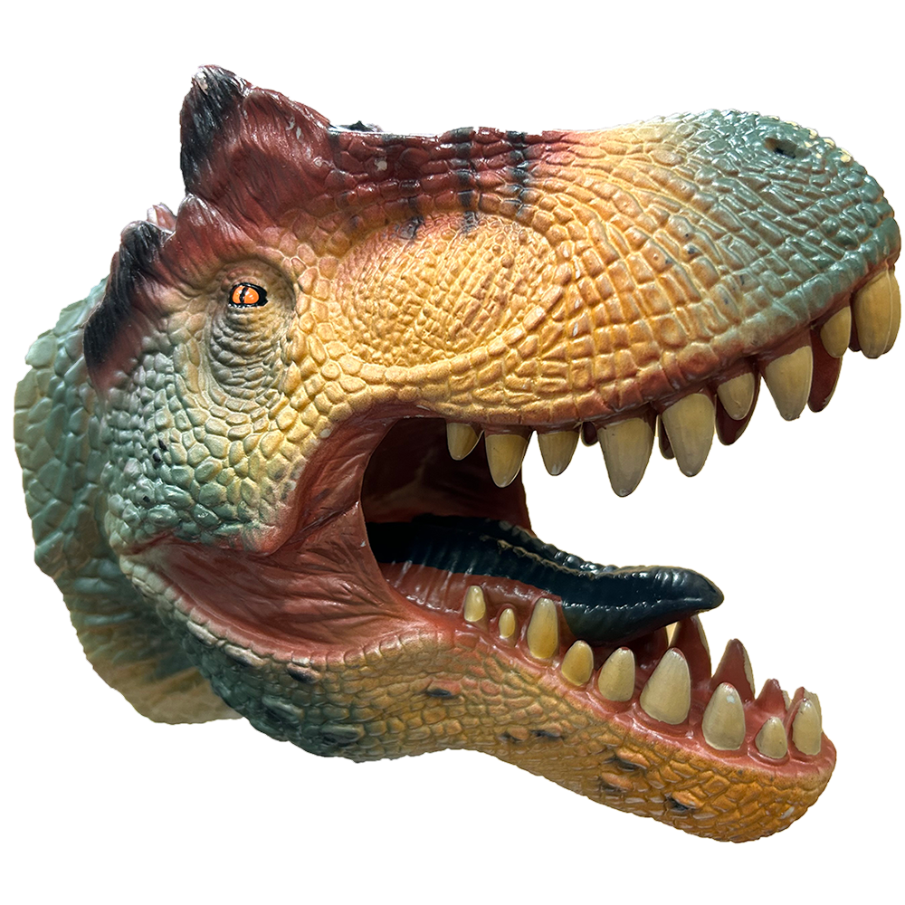 Allosaurus Head Dinosaur Rubber Hand Puppet – Texas Toy Distribution