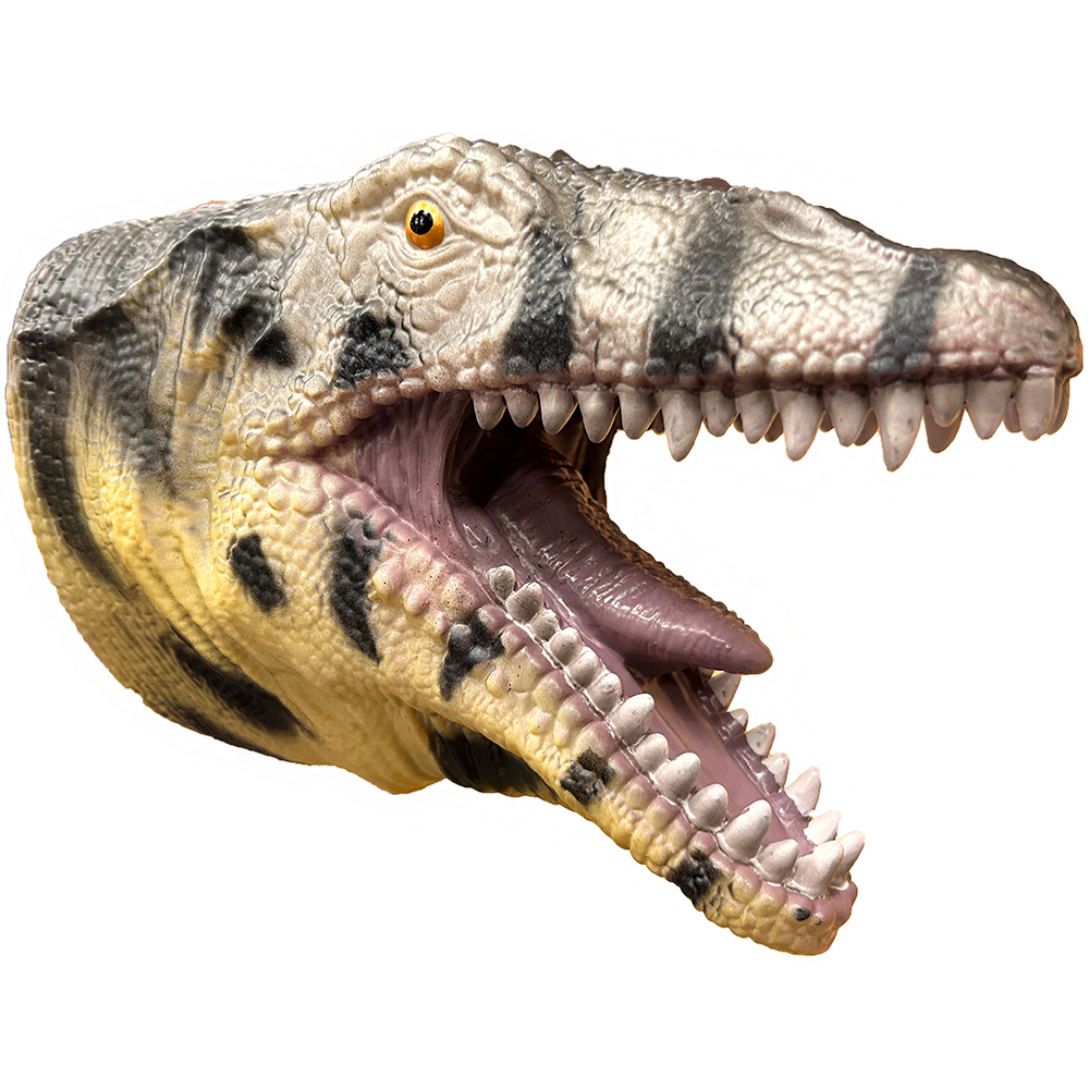 Mosasaur Head Dinosaur Rubber Hand Puppet