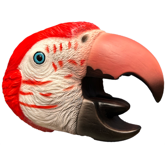 Red Macaw Jungle Bird Rubber Hand Puppet