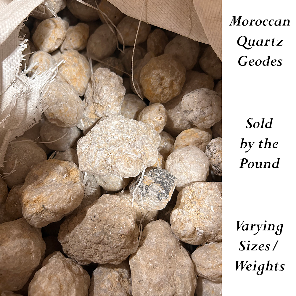 Moroccan Quartz Geode Natural Rock, Stones By the Pound
