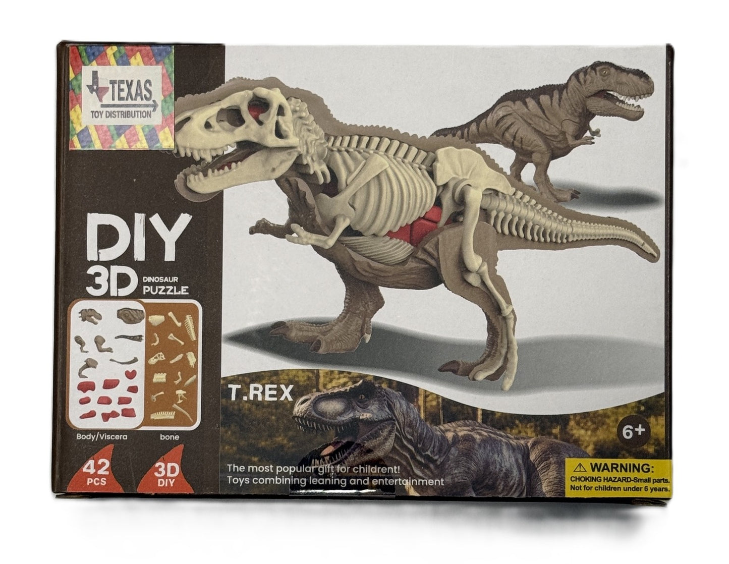 3D DIY Tyrannosaurus Rex Body & Bone Puzzle-STEM