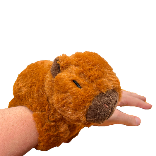 Capybara Plush Stuffed Animal with Two Slap Bracelets