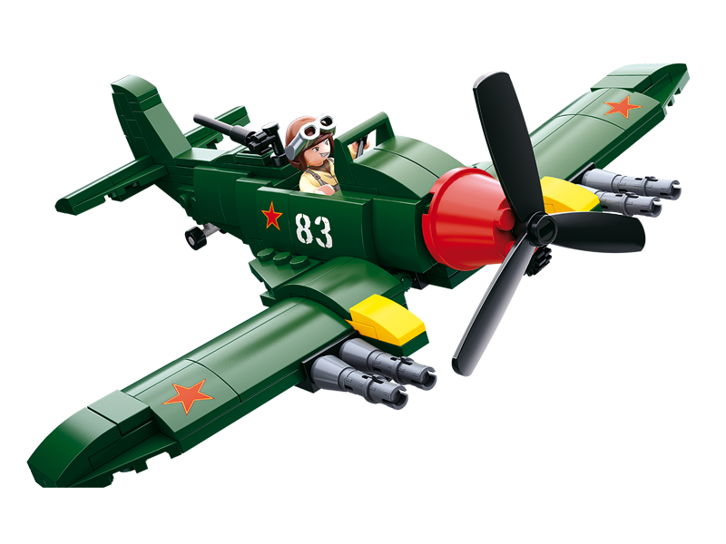 WW2 Allied Fighter Plane Building Brick Kit (170 pcs)
