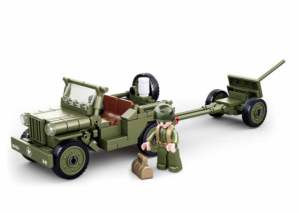 WWII Willy's Jeep Building Brick Kit (143 pcs)