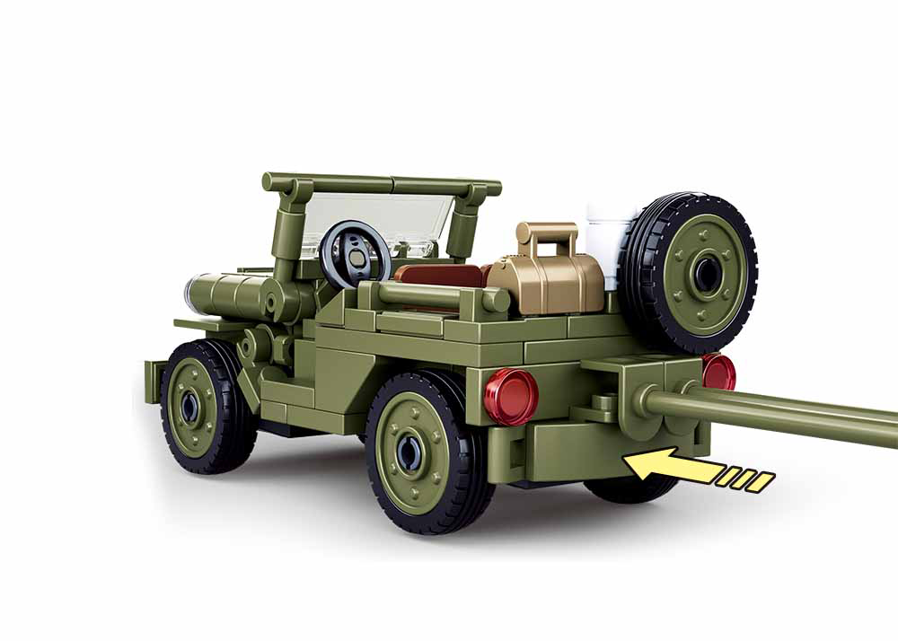 WWII Willy's Army Jeep Open (2pk) - O Scale 1:48 - Gray WWII Willy's Army Jeep Open (2pk) - O Scale 1:48 - Gray