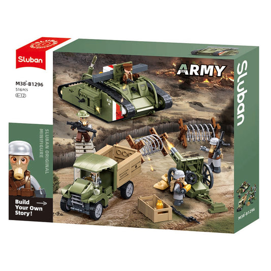 Mark V WWI Army Assault Tank Building Brick Kit (518 pcs)