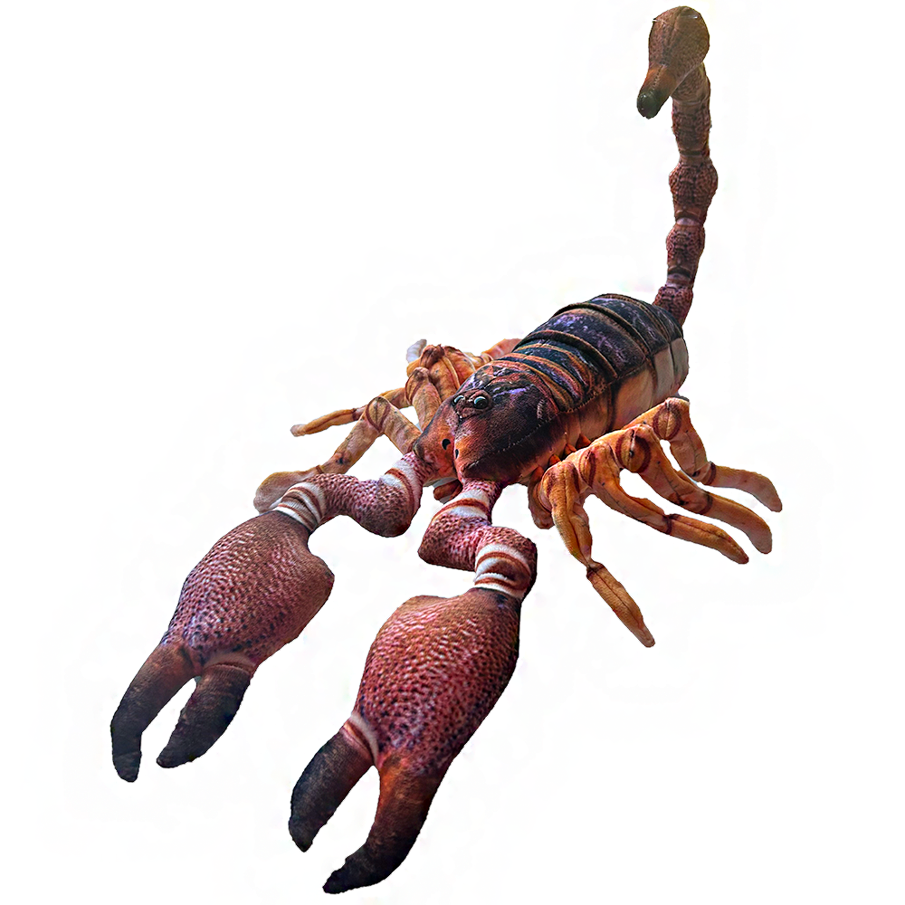 Brown Scorpion Realistic Plush 23.6" Stuffed Animal Insect