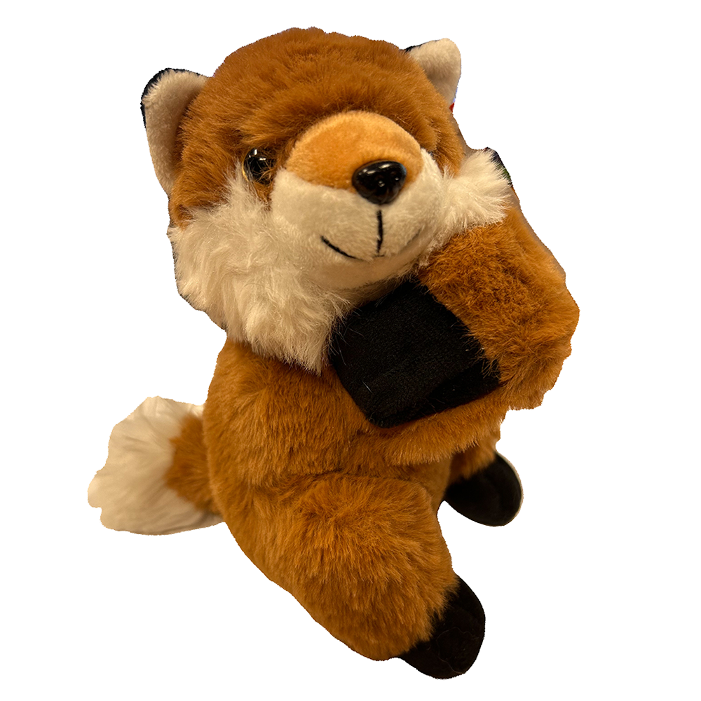 Brown Fox Soft Stuffed Animal Plush with Slap Bracelet