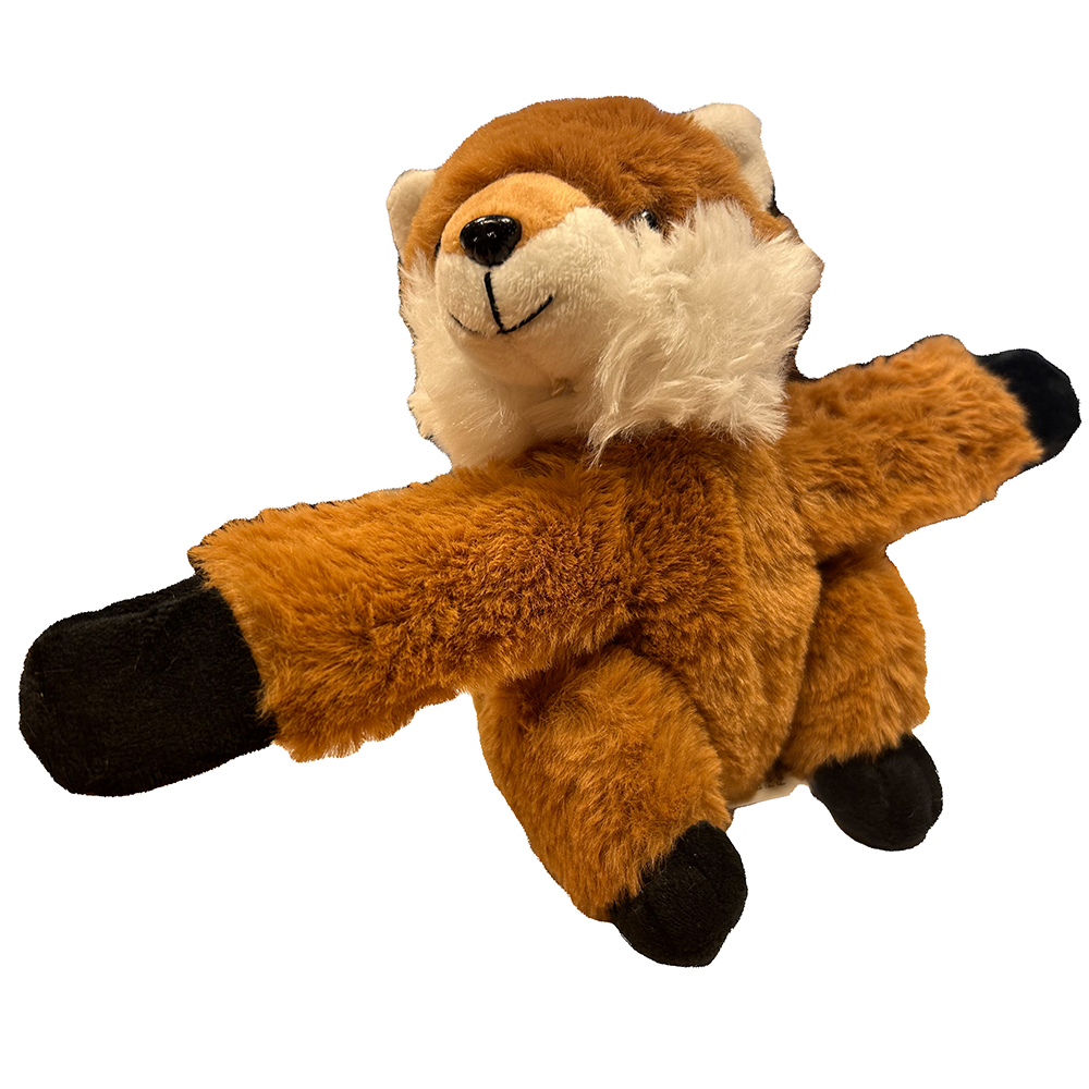 Brown Fox Soft Stuffed Animal Plush with Slap Bracelet