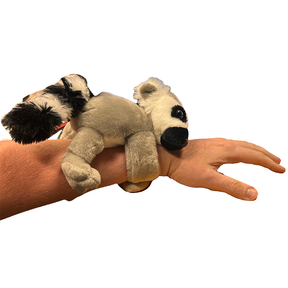 Lemur Stuffed Animal Plush Slap Bracelet