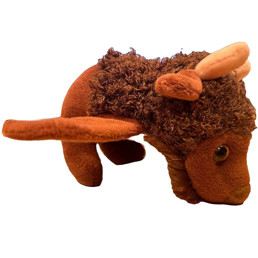 Buffalo Plush Stuffed Animal with Slap Bracelet