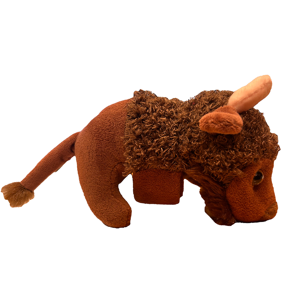 Buffalo Plush Stuffed Animal with Slap Bracelet