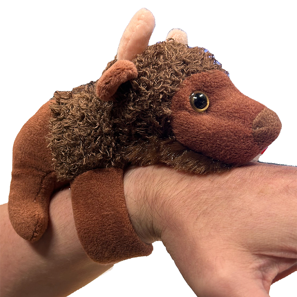 Buffalo Plush Stuffed Animal with Slap Bracelet