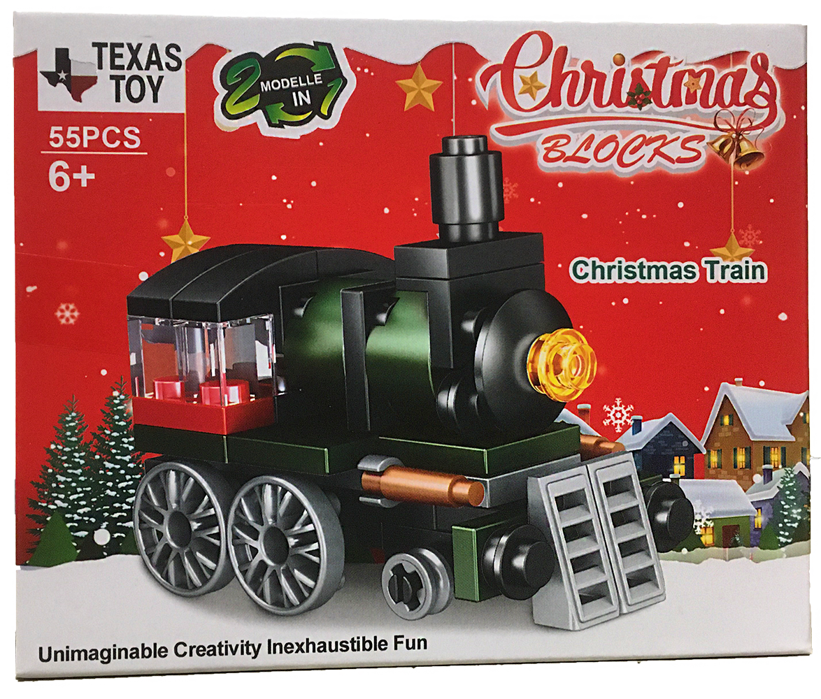 Christmas Train Building Brick Kit (55 pcs)