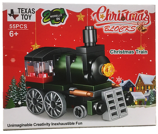 Christmas Train Building Brick Kit (55 pcs)