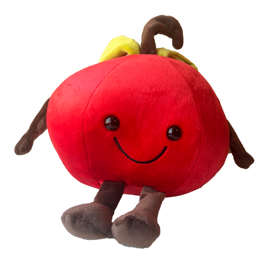 Smiling Apple Plush Toy Stuffed Fruit Plushie