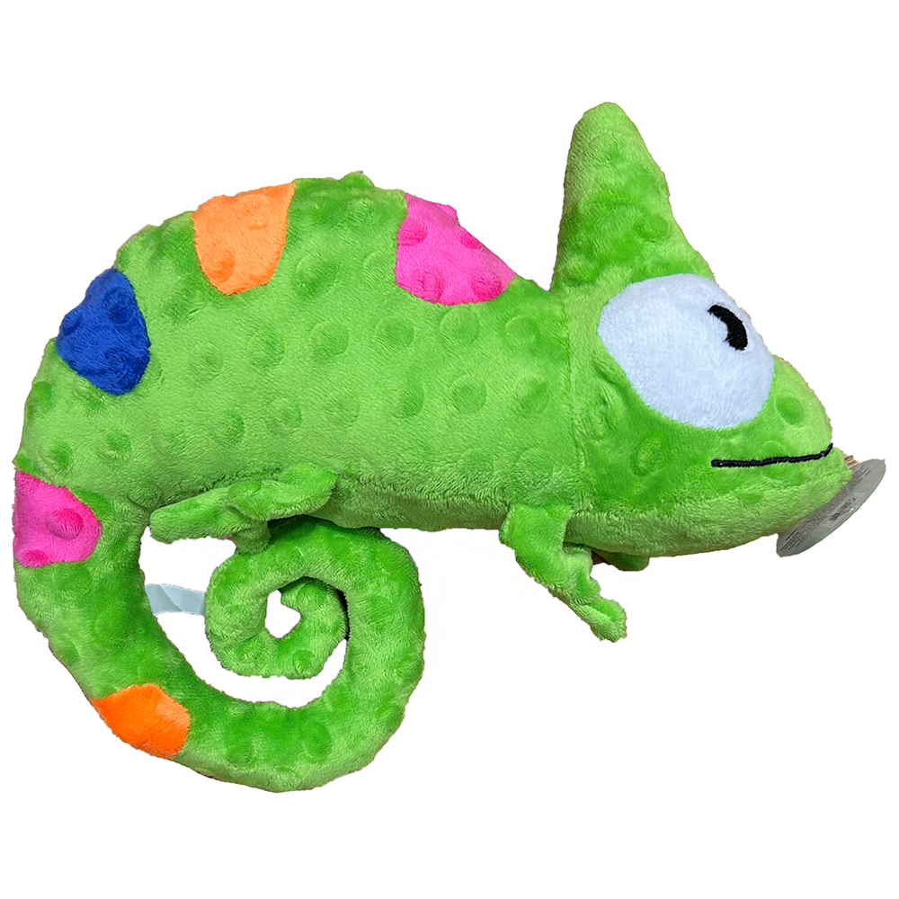 Chameleon Colorful Dog Plush Pet Toy with Squeaker