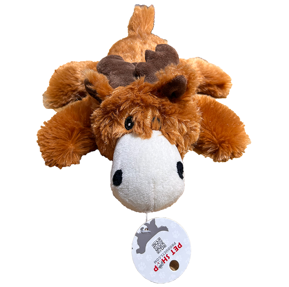 Moose Plush Pet Toy, Soft Dog Toy with Squeaker