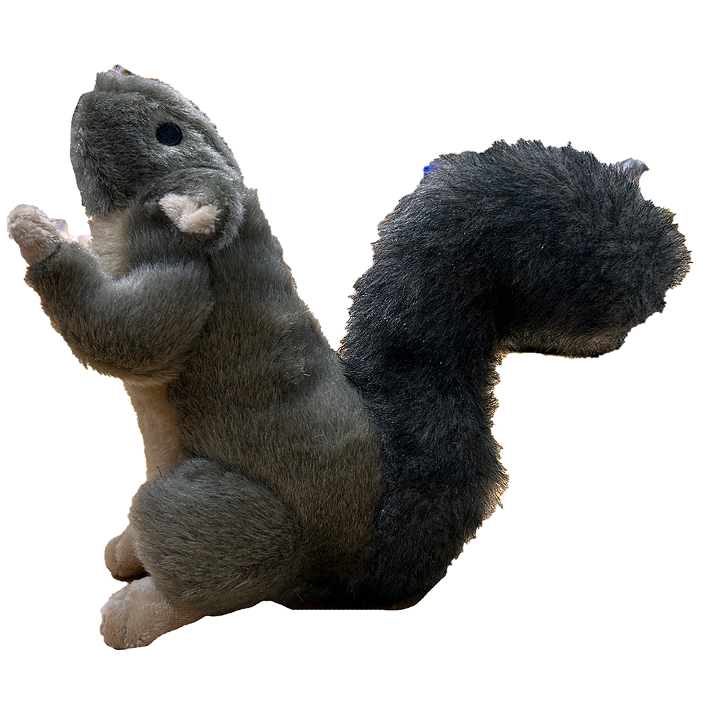 Squirrel Plush Pet Toy, Realistic Dog Plushie with Squeaker