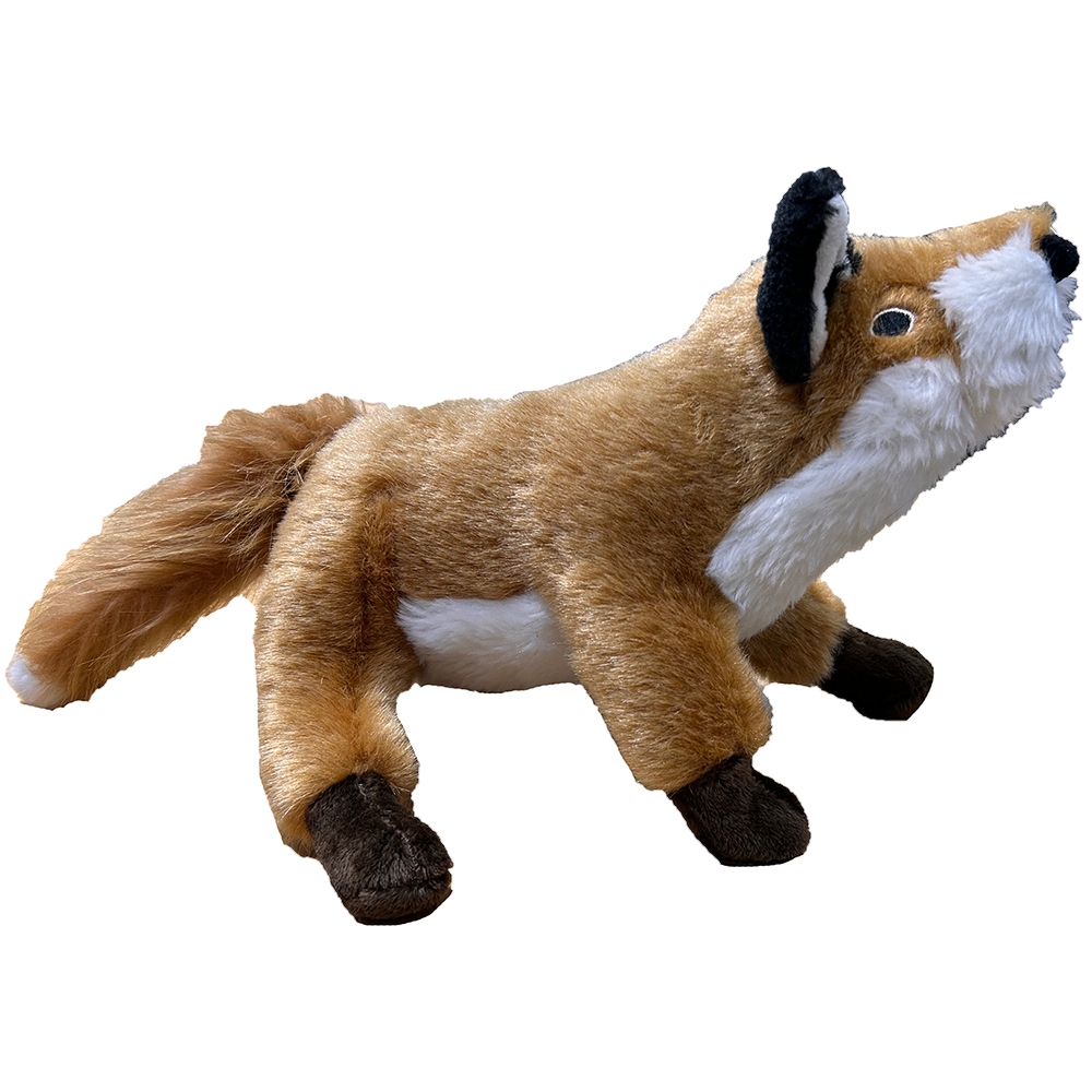 Realistic Fox Plush Dog Toy with Squeaker