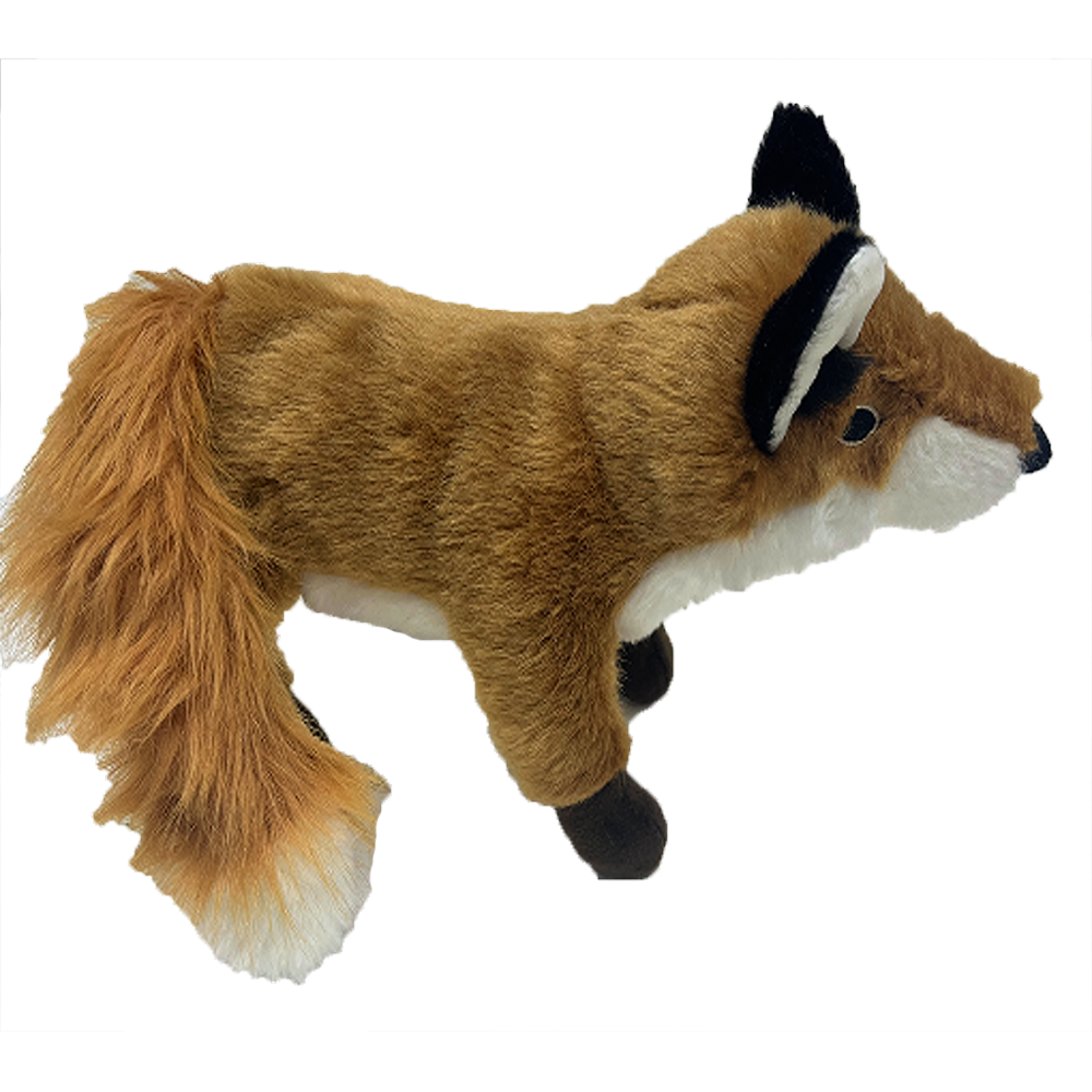 Realistic Fox Plush Dog Toy with Squeaker