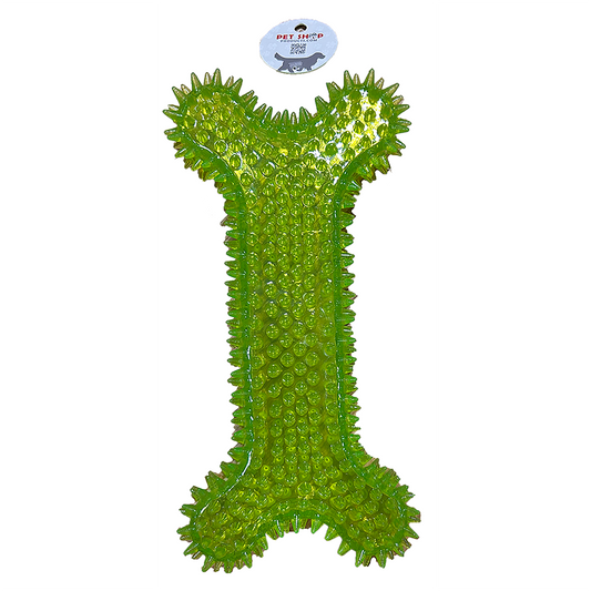 Dog Bone 11" Large Spiky Chew Toy, TPR Non-Toxic Material