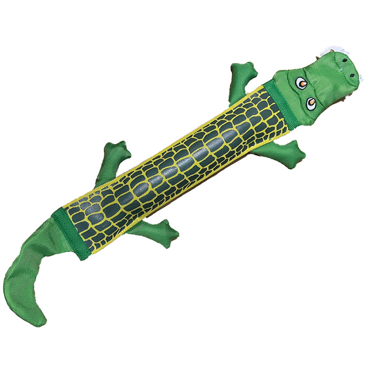 Crocodile Fire Hose Dog Toy, Durable Pet Toy with Squeaker