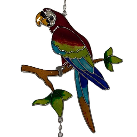 Parrot Pewter Wind Chime 28"
