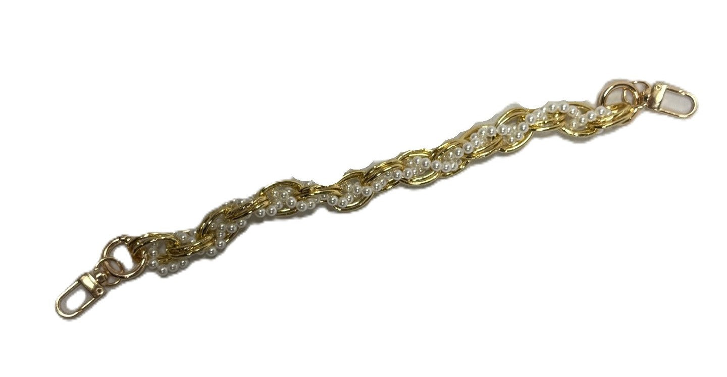 Pearl and Gold Lanyard 12"