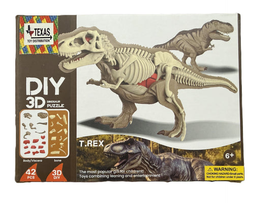 3D DIY Tyrannosaurus Rex Body & Bone Puzzle-STEM