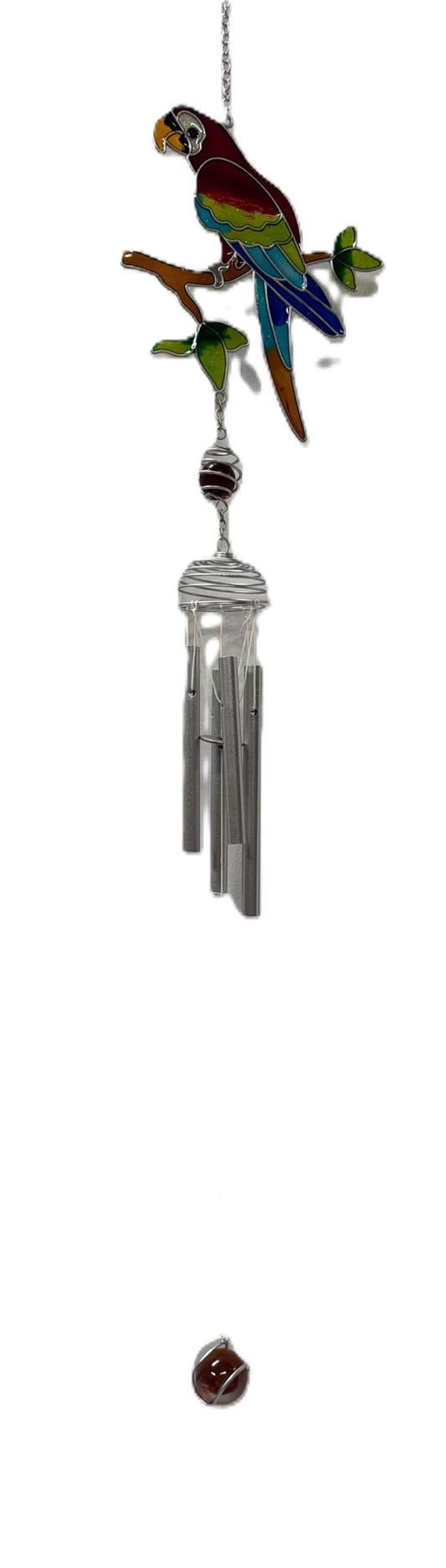 Parrot Pewter Wind Chime 28"