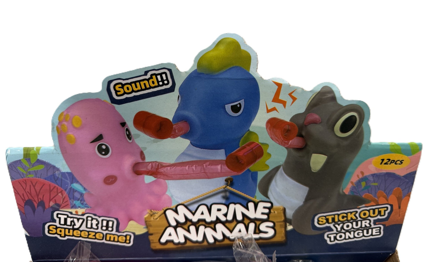 Marine Animals Squeezable Display Box 12 ct.