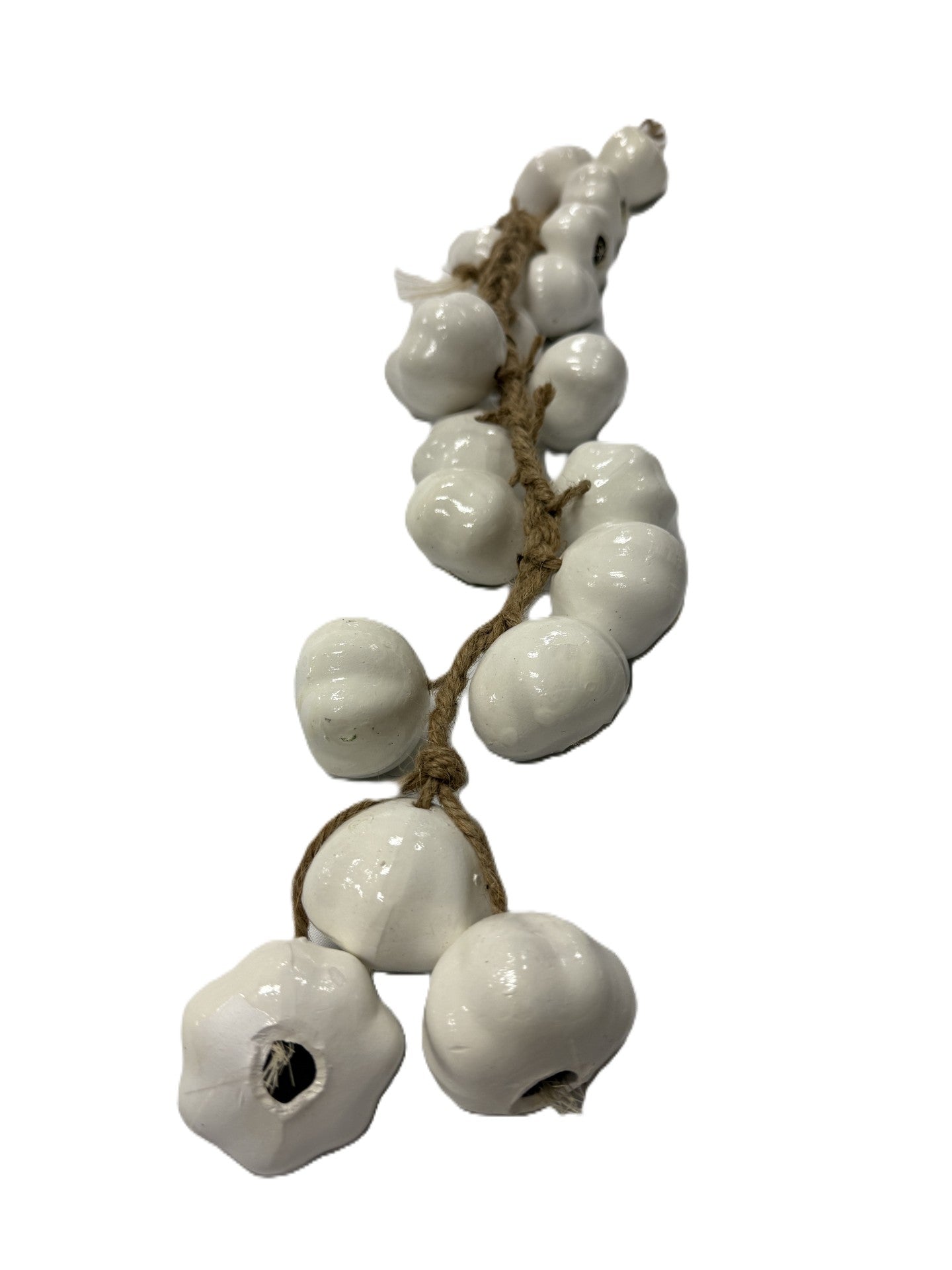 Rope Bunch w/20 Porcelain Garlics 30"
