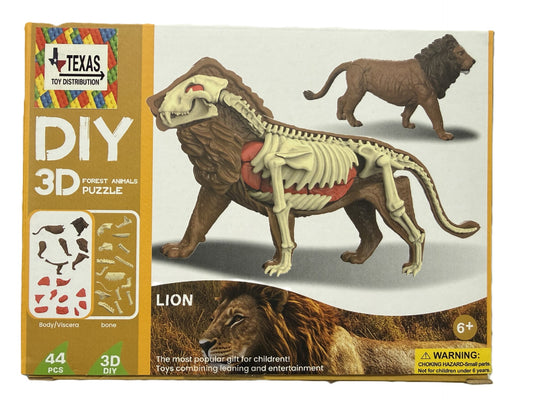 3D DIY Lion Body & Bone Puzzle - STEM