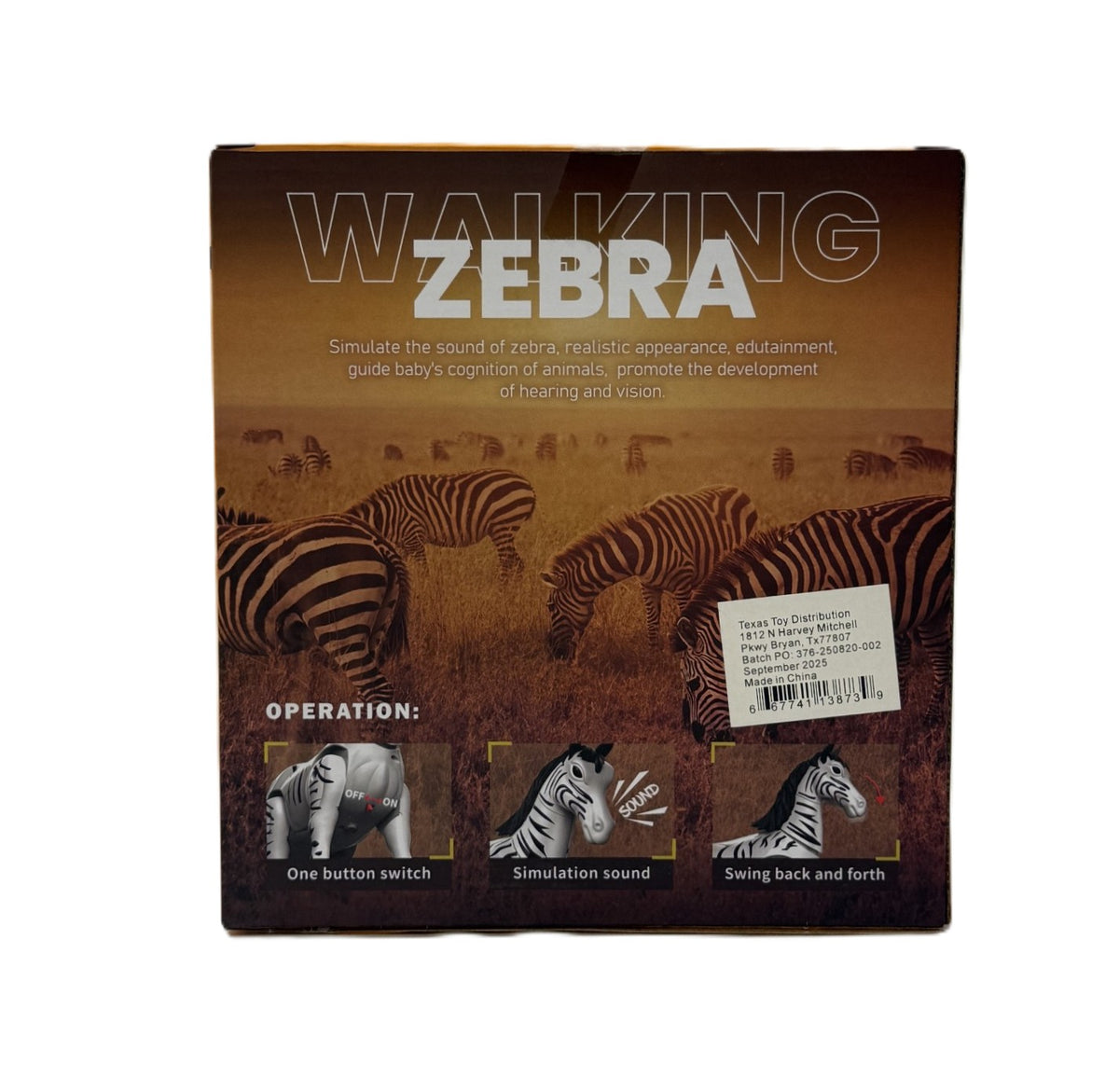 Electric Walking Zebra