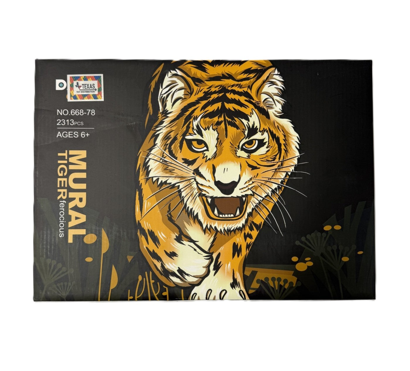 Yellow Northeast Tiger 3-D Mural (2313 pcs)
