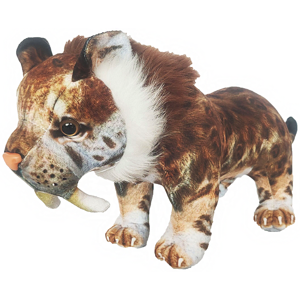 Sabertooth Tiger 16" Prehistoric Plush Stuffed Animal