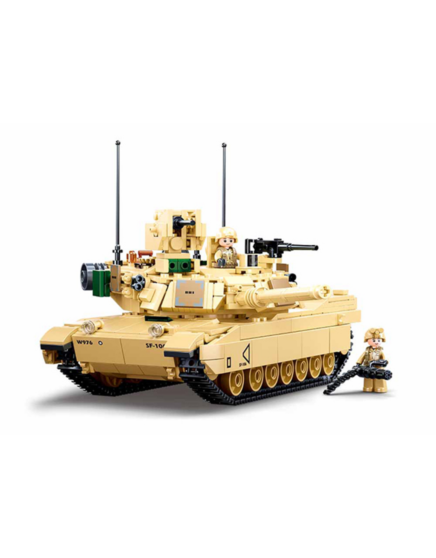 M1A2 Abrams Main Battle Tank Building Brick Kit (781 pcs)
