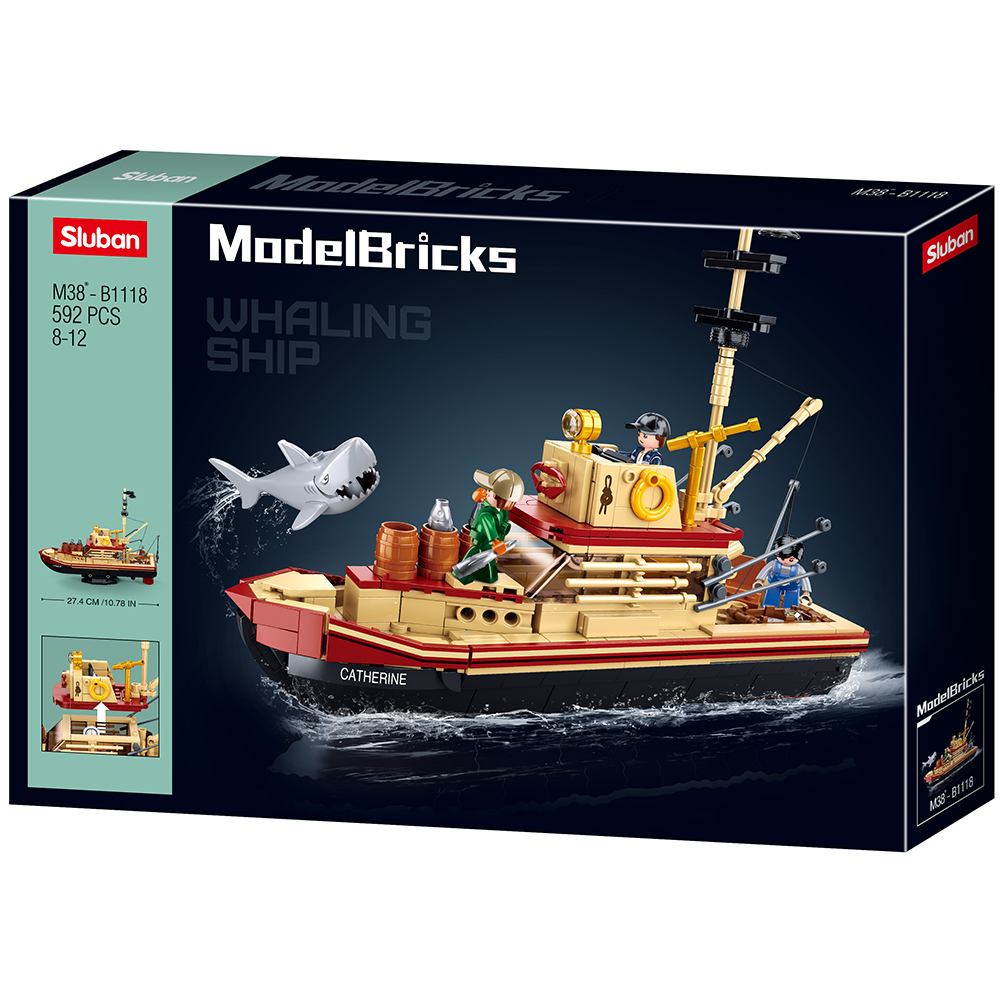 Model Bricks 5 Model Bricks Great Shark Ship Building Brick Kit (592 pcs) – Texas Toy ...