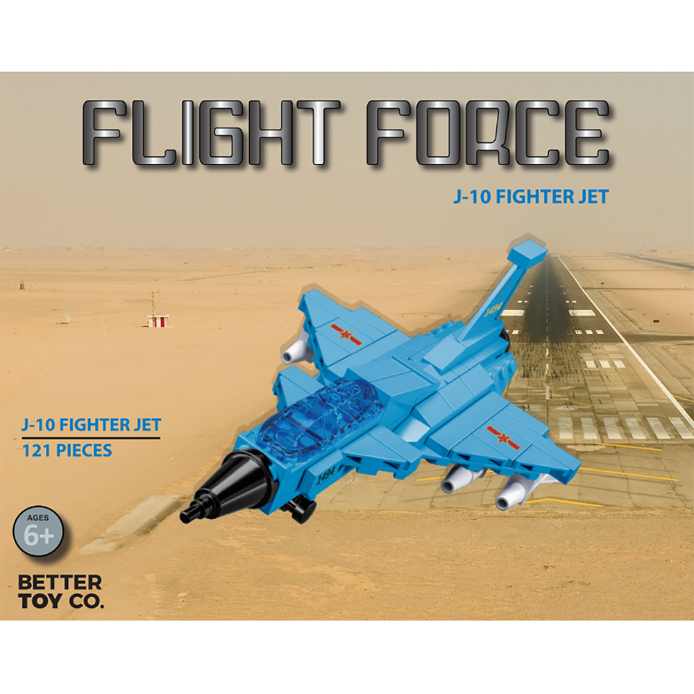 J-10 Firefly Fighter Jet Building Brick Kit (121 pcs)