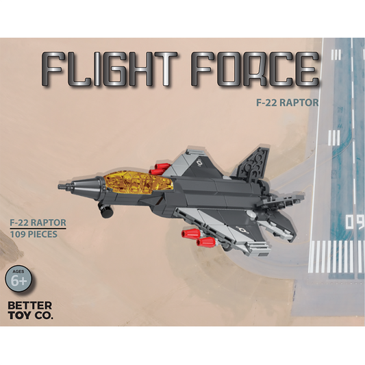 F-22 Raptor Fighter Jet Building Brick Kit (109 pcs)