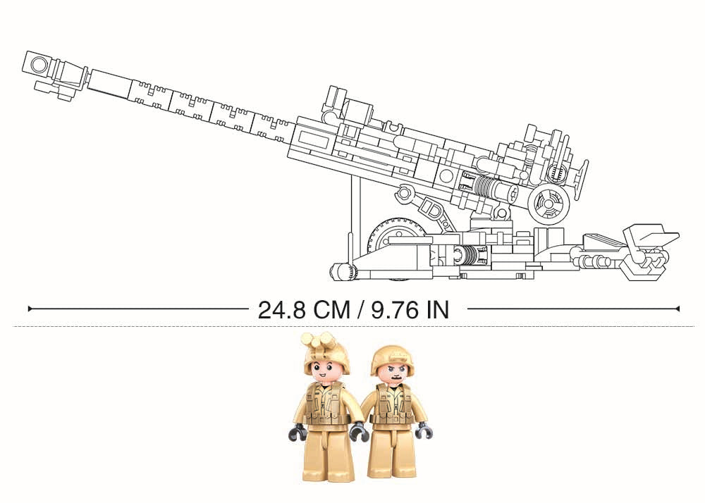 Model Bricks M777 Howitzer Building Brick Kit (258 pcs)