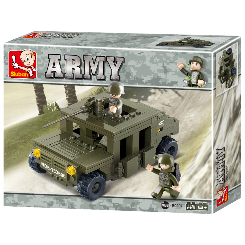 Land Forces Military Army Jeep Building Brick Kit (175 Pcs)