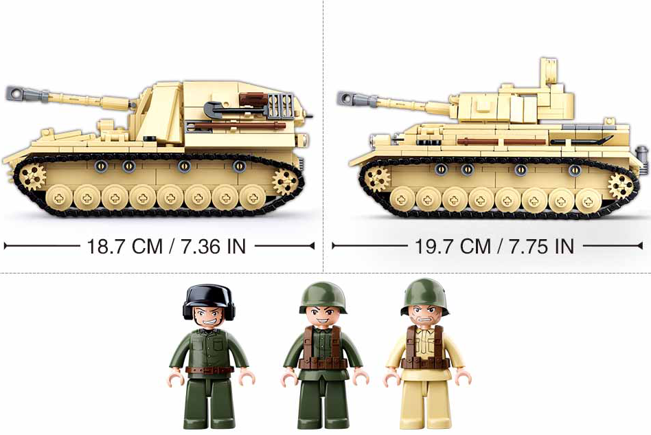 WWII Panzer IV 2-in-1 Tank Building Brick Kit (543 Pcs)