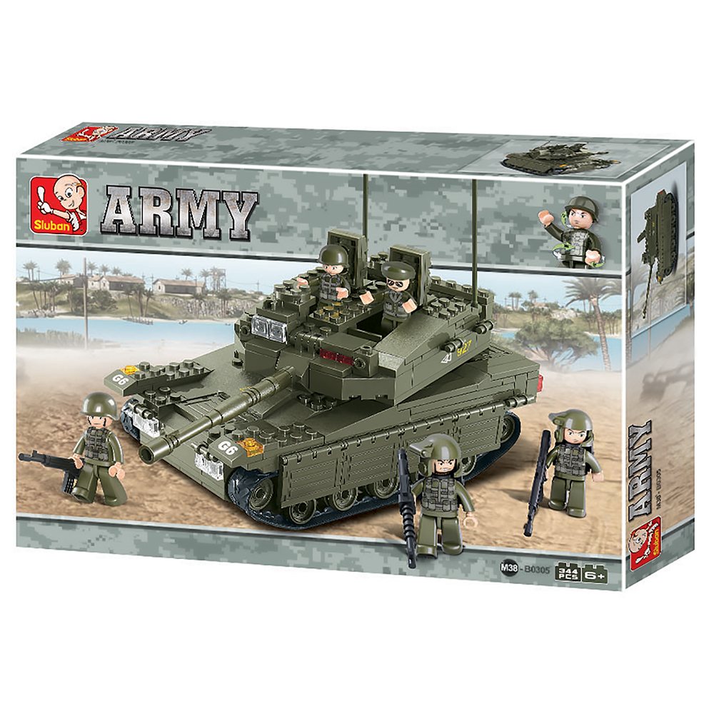 Merkov Miltary Tank Building Brick Kit (344 Pcs)