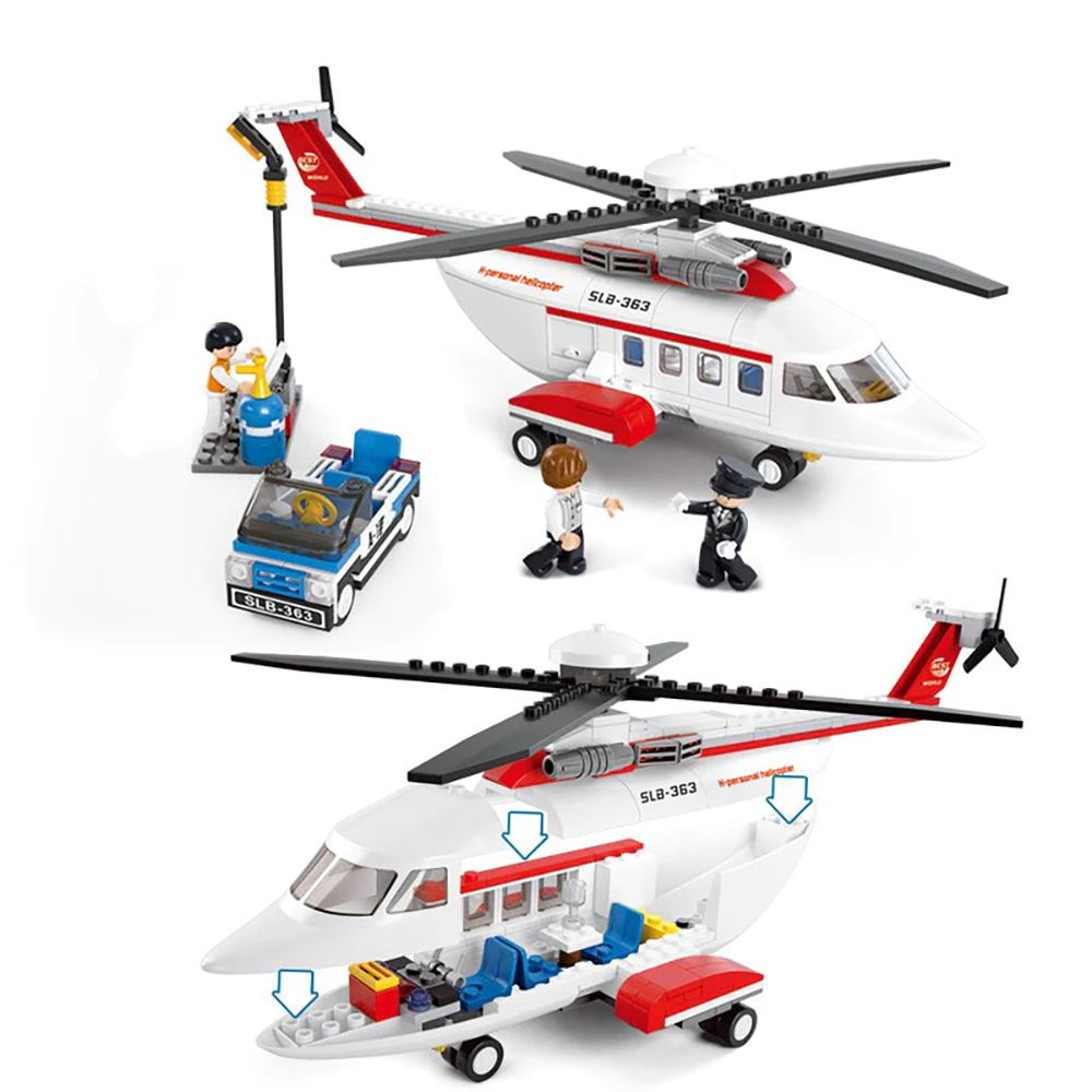 Aviation Personal Helicopter Building Brick Kit (259 Pcs)